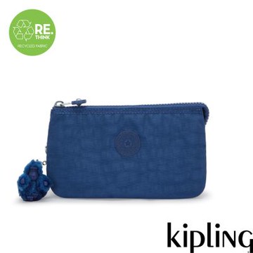 Kipling 休閒藍三夾層配件包-CREATIVITY L
