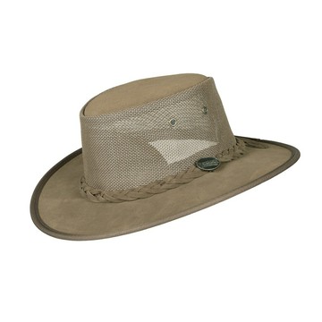BARMAH HATS 澳洲經典皮革牛仔帽/圓盤帽 栗棕色 1064RB - 麂皮