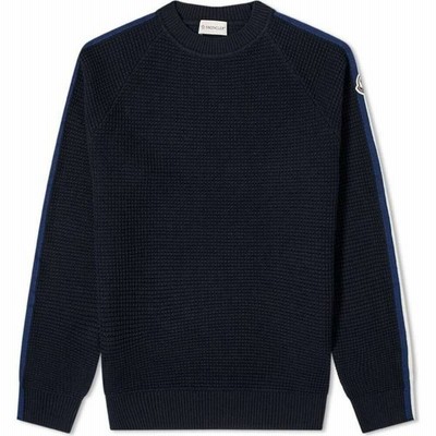 モンクレール Moncler メンズ ニット セーター トップス Tricolore Stripe Crew Knit Navy 通販 Lineポイント最大get Lineショッピング