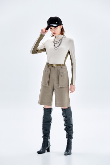 月見草色工裝造型褲