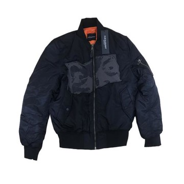 FLEE BASEMENT remake 冬季飛行員夾克印花寬松棒球服外套男