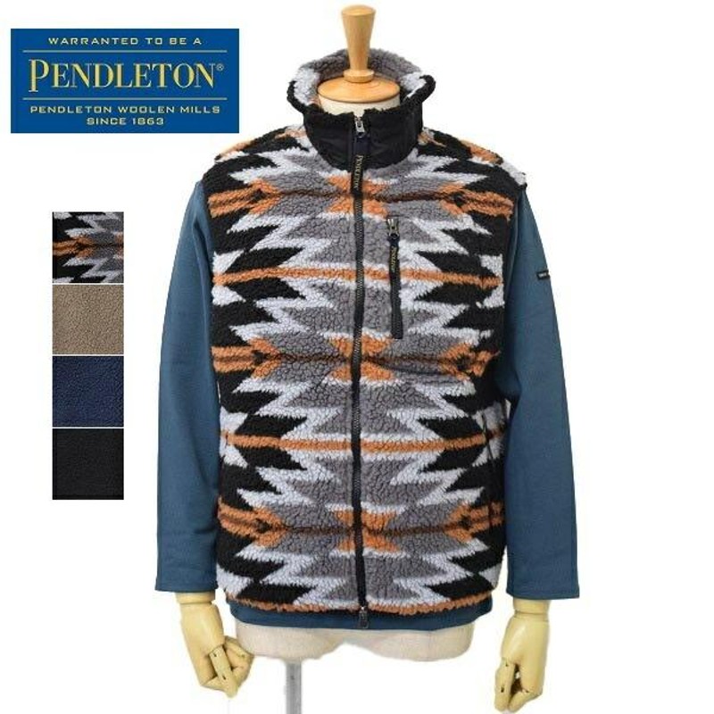 メンズ PENDLETON ペンドルトン ボアベスト ネイティブ柄 ベスト 羽織