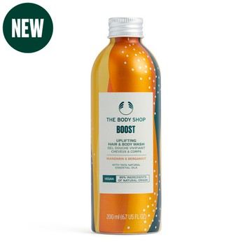 【THE BODY SHOP】激活力 頭髮&身體清潔露-200ML