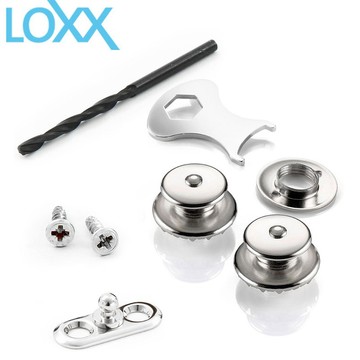 小叮噹的店 德製 LOXX A-CHROME 亮銀色 鍍鉻 木吉他 安全背帶釦 公司貨