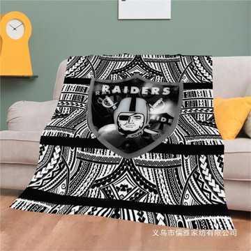 一件代發橄欖球隊印花毛毯獨立站熱賣家居沙發臥室大碼保暖毛毯子