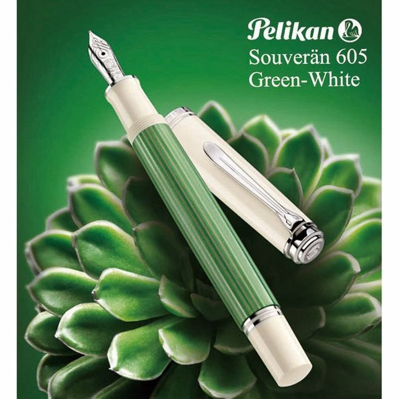 万年筆 ペリカン Pelikan 特別生産品 限定品 スーベレーン605 M605 グリーンホワイト 高級 ブランド プレゼント おすすめ 通販 Lineポイント最大0 5 Get Lineショッピング