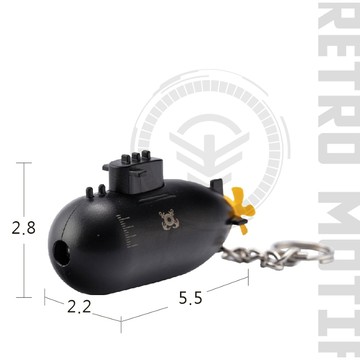 【酷愛】Retro Motif 軍丰彩 潛艦LED燈鑰匙圈