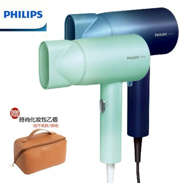 【Philips 飛利浦】水潤護色負離子吹風機  (贈時尚化妝包) BHD399