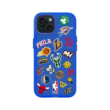 iPhone 15 Clear 激光藍 - NBA - Mix Logos