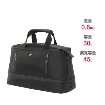 VICTORINOX 瑞士維氏WT 6.0拉鍊伸縮旅行袋-黑