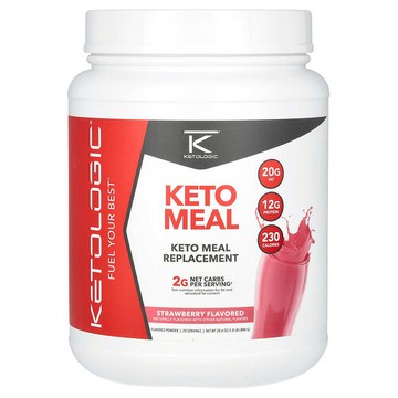 KetoLogic, 生酮代餐，草莓味，1.8 磅（800 克）