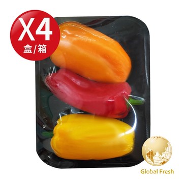 盛花園蔬果 南投迷你水果彩椒200g x4盒(可生食_做沙拉)