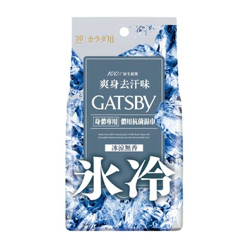 GATSBy 台灣公司貨 體用抗菌濕巾超值包 冰涼無香  210g  1包