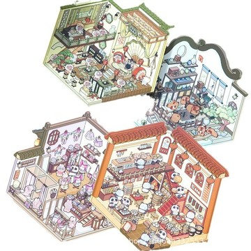 【台灣出貨】芯陌3D造景貼紙2.0係列PLUS小紅書衕款韓係解壓免剪趣味微縮小屋