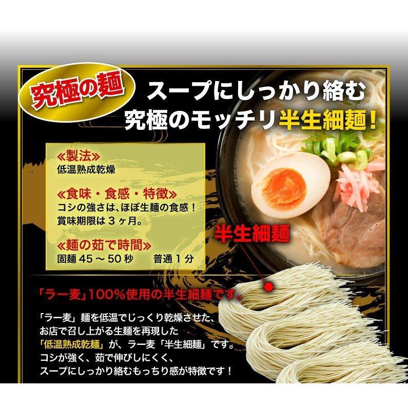 ラーメン 5食 送料無料 メール便 博多らーめん とんこつ 熱々のどんぶりで食べる 半生麺ラー麦 メール便