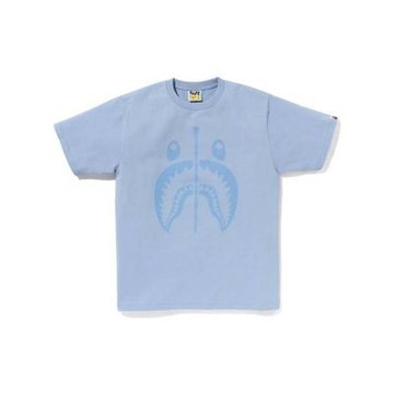BAPE Pigment Shark Tee 男版 拉鍊鯊魚 短袖 水藍色 RAY-126 [台灣現貨]