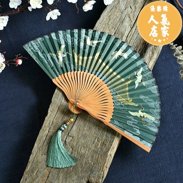 古風扇子 京扇子風度貝母折扇古風扇子女漢服配飾手持古典舞團配漢服的日本