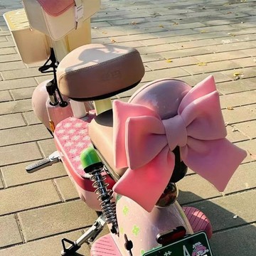 新品上市愛瑪電動車通用蝴蝶結裝飾電動車貼紙小配件車尾靠背後座擺件改裝0415 HKMI