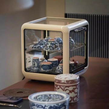 【台灣公司 可開發票】學古 悟烯·茶人石墨烯養護柜臺式茶具紫砂壺消毒柜全透明醒茶柜