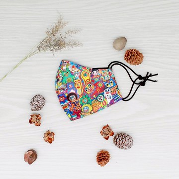 【繽紛派對】經典 質感緞面布 可機洗 雙層防護 口罩