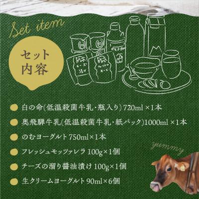 ふるさと納税 飛騨市 飛騨の牛乳屋・牧成舎のよりどり牛乳ヨーグルトチーズセット