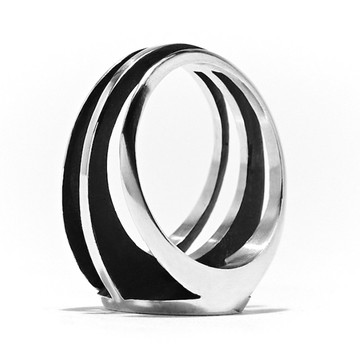 大膽線條圓形戒指