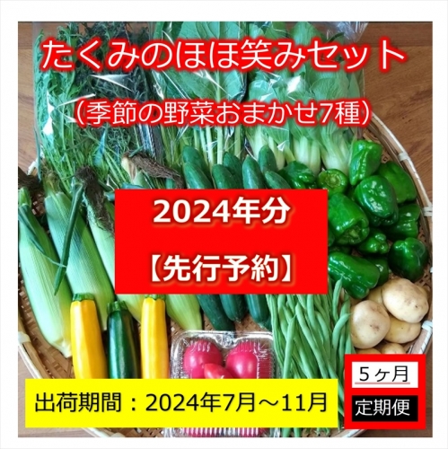 たくみのほほ笑みセット（季節の野菜おまかせ７種）　＜出荷開始：2024年7月1日～2024年11月30日まで＞