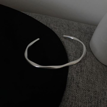 999純銀莫比烏斯環手鐲女ins小眾設計女士銀鐲子新款實心手鐲