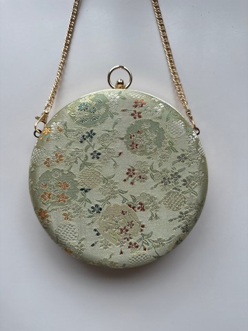 米金石榴花小圓包 - 可手拿 / 斜揹/ 婚禮姊妹禮物
