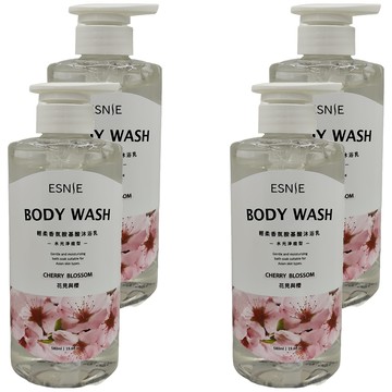 ESNIE 伊絲妮 水光凈痘型輕柔香氛胺基酸沐浴乳 花見與櫻  4瓶  580ml
