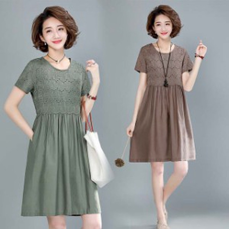 ステッチドット ワンピース フィリル チュニック 半袖 ドット刺繍 ワンピース コットン インド綿 涼感 フリーサイズ 無地 ゆったり 通販 Lineポイント最大1 0 Get Lineショッピング