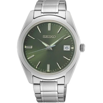 SEIKO 精工 CS系列簡約大三針時尚男錶/綠/38mm(6N52-00A0G/SUR527P1)