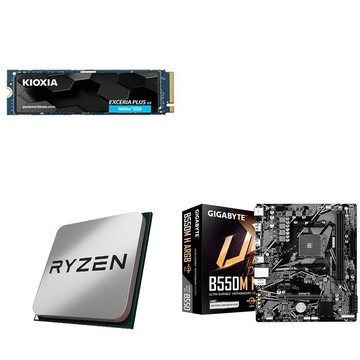 AMD 〈鈔省價〉R5 5600X MPK+技嘉 B550M H ARGB D4 +鎧俠 PLUS G3 2TB SSD