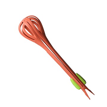 EZlife 創意多功能食物打蛋夾-淺緋紅 1入