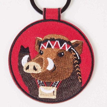 【森林動物系列】豬順利刺繡鑰匙圈