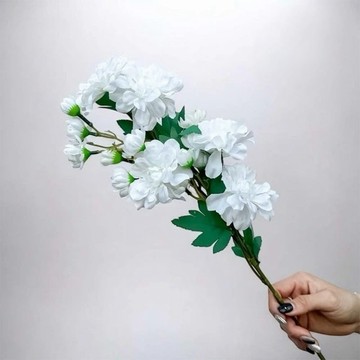 居家花仙子芍藥優雅白仿真花花材(1入組)