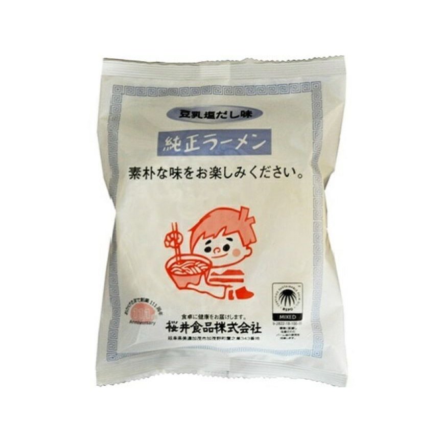 桜井食品 純正ラーメン 豆乳塩だし味 104g