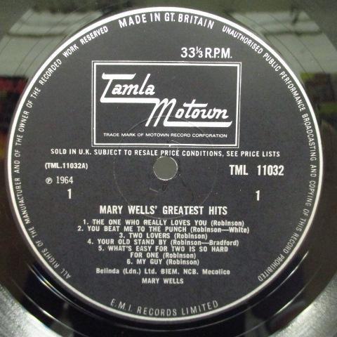 MARY WELLS-Greatest Hits (UK LP CFS)