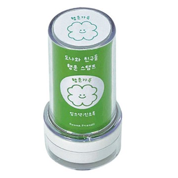 DONNAANDFRIENDS 多娜與朋友們訊息圓形印章  福氣滿滿 綠色 + 白色  1個