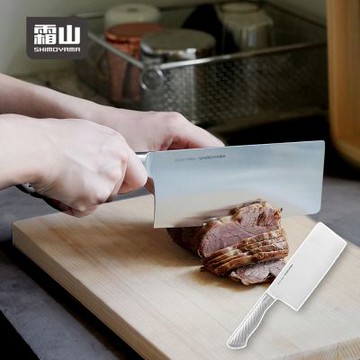 日本霜山 一體成形全鋼中式片刀-30cm