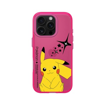iPhone 16 Pro Clear 粉漾桃 - 寶可夢 Pokemon - 微笑皮卡丘