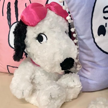 Snoopy史奴比的妹妹貝兒玩偶 史努比Belle粉紅陪伴娃娃