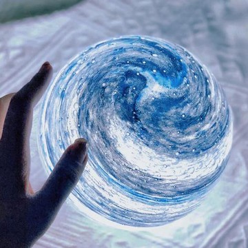 夢幻星球小夜燈ins少女 月球銀河系星空燈臥室床頭氛圍掌上星河燈