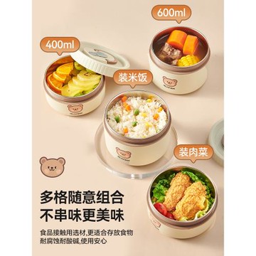 德國進口保溫飯盒不銹鋼上班族可微波爐加熱便當盒學生兒童小湯碗