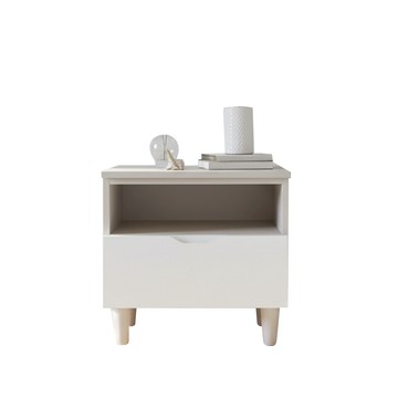 直人木業-RJ北歐奶油風床頭櫃52公分