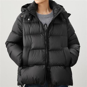 【巴黎精品】現貨+預購頂級真羽絨外套90%鵝絨羽絨衣秋冬外套保暖大碼休閒女裝-可拆帽短款女外套2色a1lm31