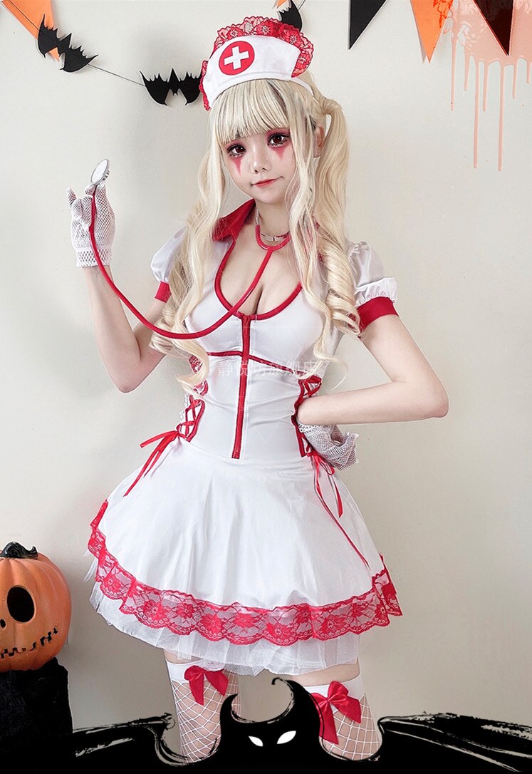 白衣　コスプレ　ハロウィン　パーティー