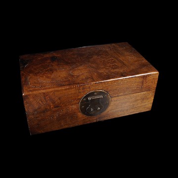 《博古珍藏》清．花梨木珠寶盒．墨盒菸盒．長25公分．早期收藏．老件文物．底價回饋