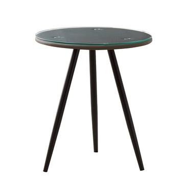 【MUNA家居】518型2尺圓玻璃圓桌/共兩色深灰色