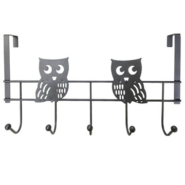 Little Pink Rabbit 粉彩小兔 貓頭鷹門後5鉤 Set  黑色  1個